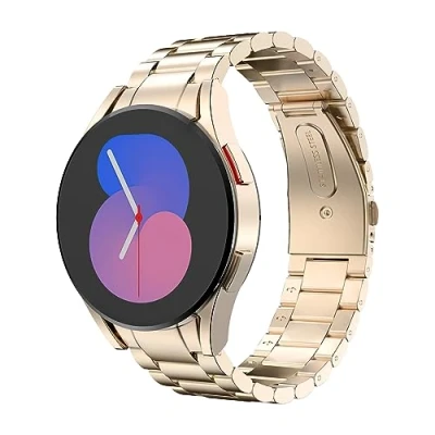 Afbeelding van MoKo Metalen armband compatibel met Samsung Galaxy Watch 7 FE 6 5 4 40 mm 44 mm/Watch Classic 43 47 mm/5 Pro 45 mm/4 42 46 mm, roestvrijstalen reservearmband zonder