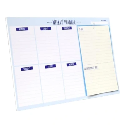 Afbeelding van SUMMIT A4 weekplanner, 52 afneembare pagina&#039;s, notitieblok, dagelijkse planning en kalender