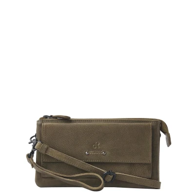 Afbeelding van dR Amsterdam Tampa Schoudertas / Clutch olive Damestas