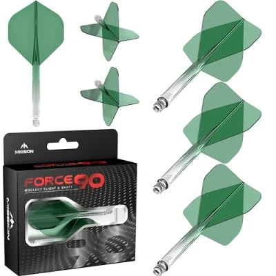 Afbeelding van Mission Force 90 Gradient Transparent Green NO2 Dart Flights