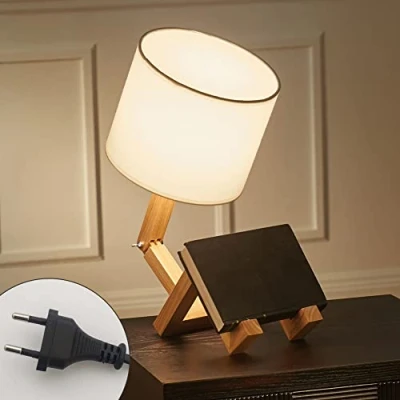 Afbeelding van ELINKUME Creatief houten bedlampje met veel verschillende vormen