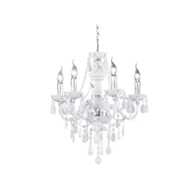 Afbeelding van REALITY LÃœSTER Kroonluchter Chroom excl. 5x E14 Behang wit D: 52 cm
