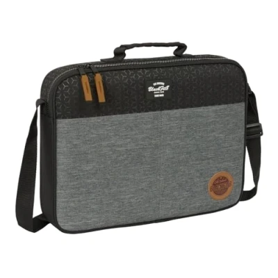 Afbeelding van Schooltas BlackFit8 Old school Zwart Grijs 38 x 28 6 cm