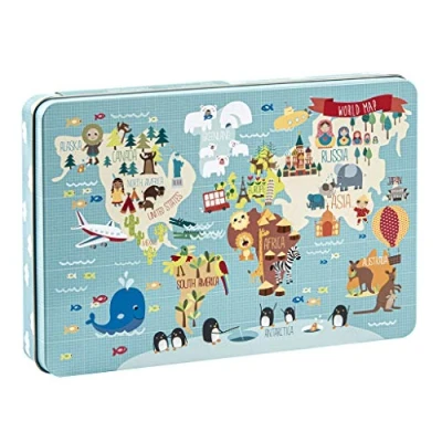 Afbeelding van Kinderpuzzel Apli Mapamundi 24 Onderdelen 48 x 32 cm