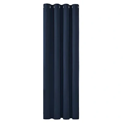 Afbeelding van Deconovo Thermo isolerende verduisteringsgordijnen, 132 x 138 cm (b h), gordijnen voor jongenskamer, modern design met oogjes, marineblauw, 1 stuk