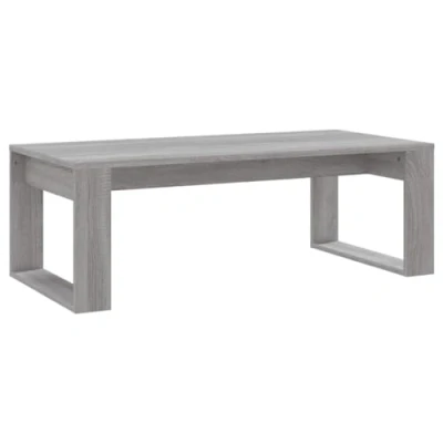 Afbeelding van Salontafel 102x50x35 cm bewerkt hout grijs sonoma eikenkleurig