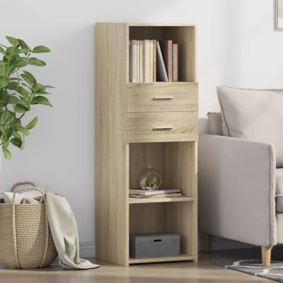 Afbeelding van Hoge kast 40x42,5x124 cm bewerkt hout sonoma eikenkleurig