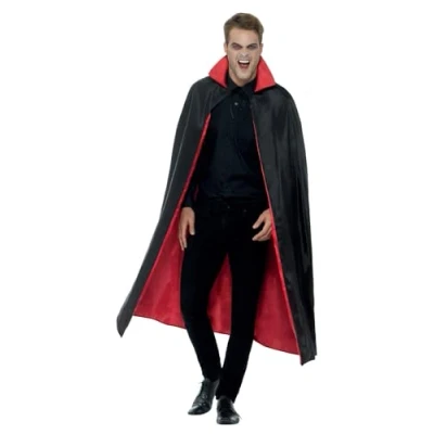 Afbeelding van Smiffys Reversible Vampire Cape Zwart/Rood