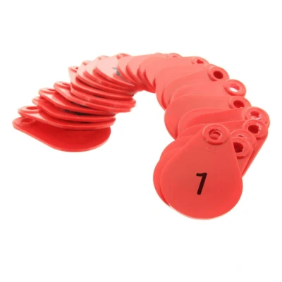 Afbeelding van Nekplaatjes 1 25 Rood 25st