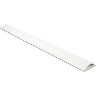 Afbeelding van Kunststof kabelgoot half rond met zelfklevende plakstrip 100 x 5 cm / wit