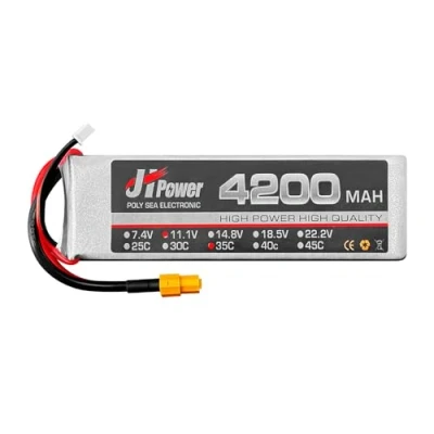 Afbeelding van HAWK&#039;S WORK LiPo accu 3S 11,1 V 4200 mAh 35 C, batterij met XT aansluiting voor drone FPV quadcopter helikopter RC vliegtuig boot auto vrachtwagen hobby