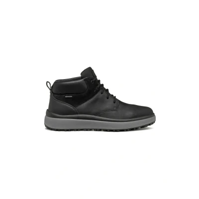 Afbeelding van Geox Granito GRIP Sneakers hoog, Heren, Maat: 42, Black Leer/ synthetisch