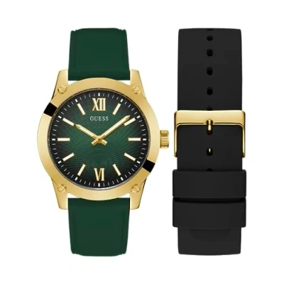 Afbeelding van Guess Crescent GIFT SET Horloge Green gradient/goldcoloured, Heren, Maat: One Size, gradient/gold coloured