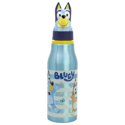 Afbeelding van Stor HERBRUIKBARE ALUMINIUM FLES MET 3D FIGURINE 690 ML BLUEY