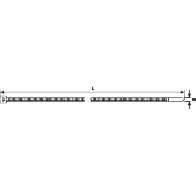 Afbeelding van HellermannTyton 111 03460 T30L W BK C1 Kabelbinder 190 mm 3.50 Zwart Weerstabiel 100 stuk(s)