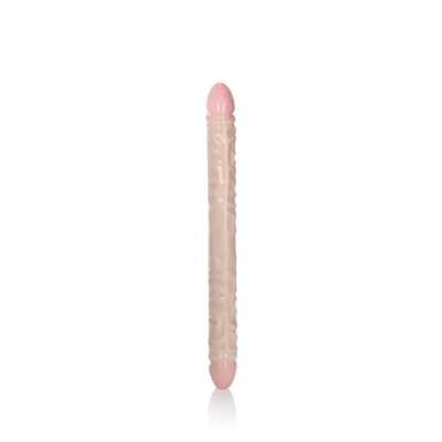 Afbeelding van Geaderde Dubbele Dildo Ivory Duo 46 cm