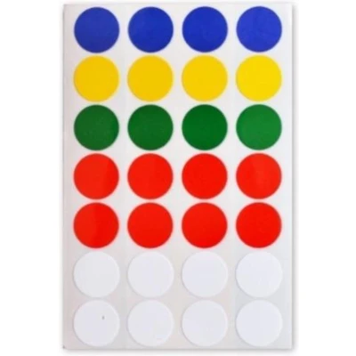 Afbeelding van Soho Etiketten Rond Gekleurd 16 Mm Papier 3 Vellen á 28 Stuks