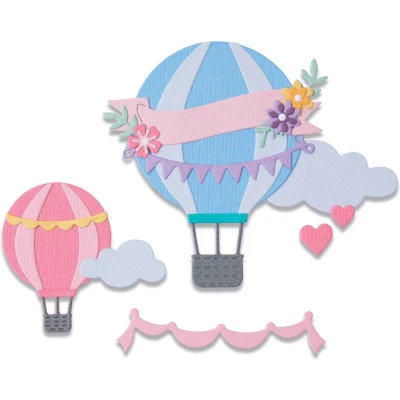 Afbeelding van Sizzix Thinlits Snijmal Set Hot Air Balloon 10 stuks
