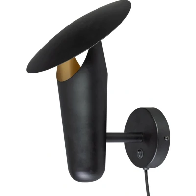 Afbeelding van ETH The Britt Wandlamp GU10 Aan/uit op koker Zwart Messing