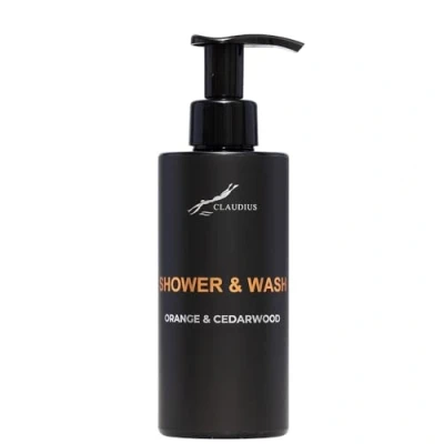 Afbeelding van Shower &amp; Wash Sweet Orange Cedarwood 300 ml met pomp zwarte fles
