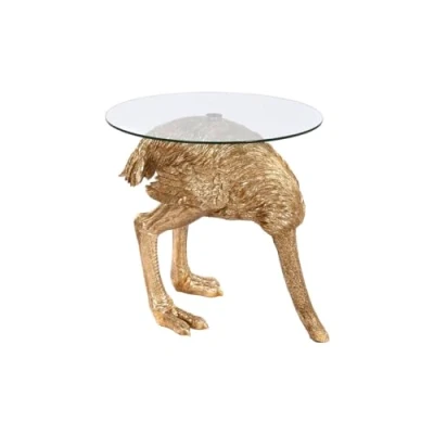 Afbeelding van Kleine bijzettafel Home ESPRIT Gouden Hars Kristal 60 x 62 cm