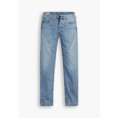 Afbeelding van Levi&#039;s heren 501 straight leg jeans met lichte wassing in de kleur Indigo, maat: W34/L34