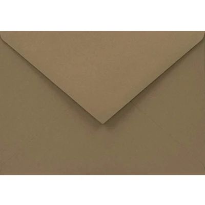 Afbeelding van Netuno 100 gerecyclede bruine enveloppen C6 114 x 162 mm 110 g Woodstock bruiloft puntige flap eco vintage kleurrijke voor verjaardagen Kerstmis uitnodigingen