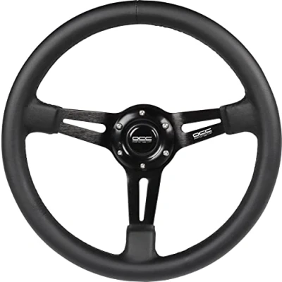 Afbeelding van Racing Steering Wheel OCC Motorsport OCCVOL016 Black Leather Ø 35 cm