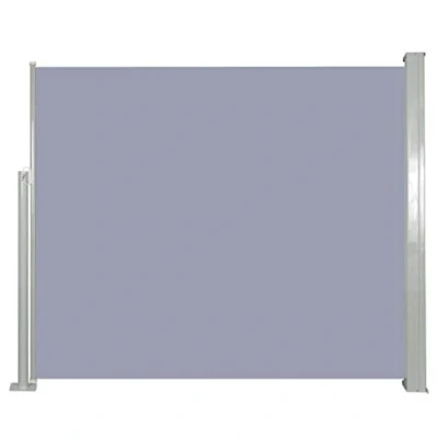 Afbeelding van vidaXL Windscherm uittrekbaar 120x300 cm grijs