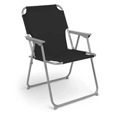 Afbeelding van Berlin tuinstoel of houten tafel In verschillende varianten Opvouwbare met zwart metalen frame.