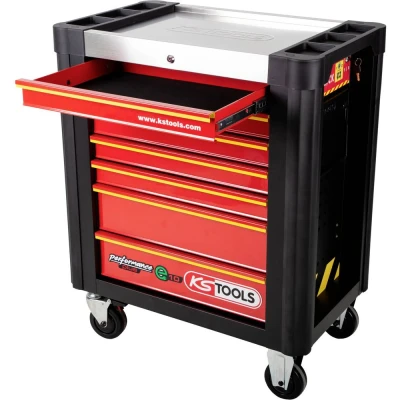 Afbeelding van KS Tools 873.0007 Werkplaatswagen Plaatstaal Kleur (specifiek): Zwart, Rood