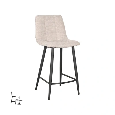 Afbeelding van Jelt barkruk 65 cm bouclé naturel