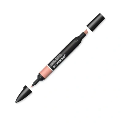 Afbeelding van Winsor &amp; Newton ProMarker 0203017 professionele markeerstiften, 2 fijne en brede punten, voor tekeningen, design lay out, koraal