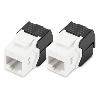 Afbeelding van DIGITUS Keystone Cat 6 2 stuks RJ45 Onafgeschermde Cat6 netwerkcontactdoos 250 MHz 1GBase T 1 Gbit/s AWG 26 naar 22 montage zonder gereedschap