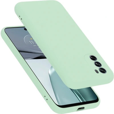 Afbeelding van Cadorabo Hoesje geschikt voor Motorola MOTO G62 5G in LIQUID LICHT GROEN Beschermhoes gemaakt van flexibel TPU silicone Case Cover