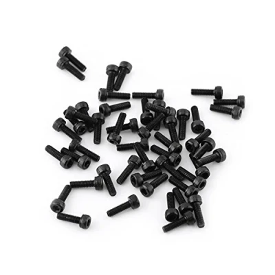 Afbeelding van 50 stuks M3 12,9 graden koolstofstalen legering DIN912 4 mm zwarte zeskantschroeven volledige schroefdraad effen afwerking (M3 x 10 schroefdraad)