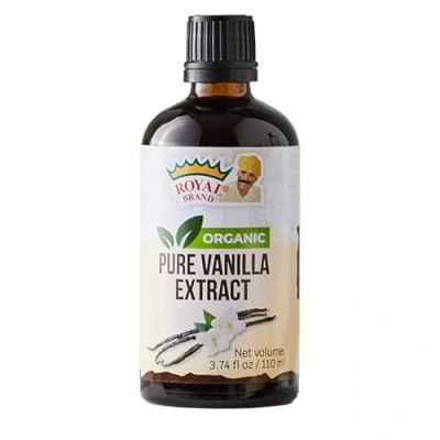 Image de Royal Brand Extrait de vanille BIO /PURE/ Sans sucre / Verre pour une meilleure qualité/110 ml/ 3.74 OZ FL