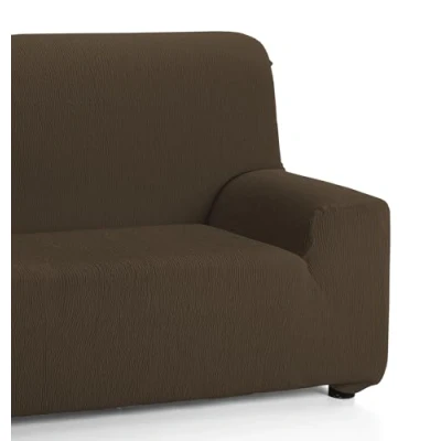 Afbeelding van Martina Home elastische bankovertrek, model Emilie 4 Plazas, bruin