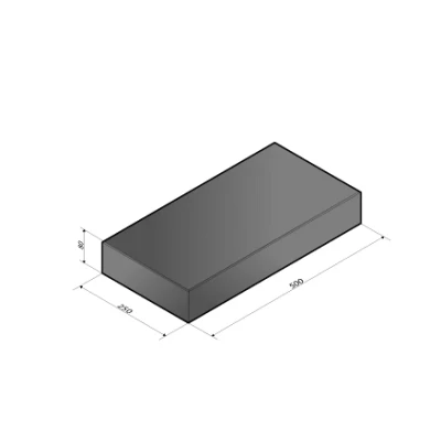 Afbeelding van Verkeerstegel 50x25x8 cm antraciet