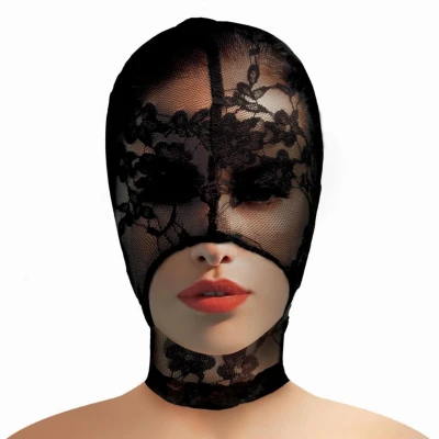Afbeelding van Master Series Lace Seduction Bondage Masker Zwart