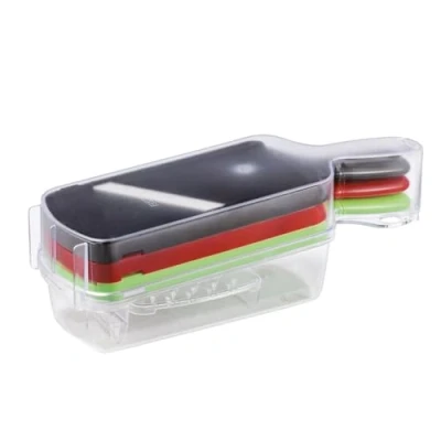 Afbeelding van KYOCERA CSN 550 set met 3 mandolines, verstelbaar, Julienne/keramische schraper, zwart/rood/groen