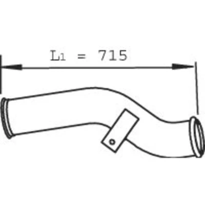 Afbeelding van DINEX 21297 Uitlaatpijp 750 Voor 205 Euro 3 (D3) 155