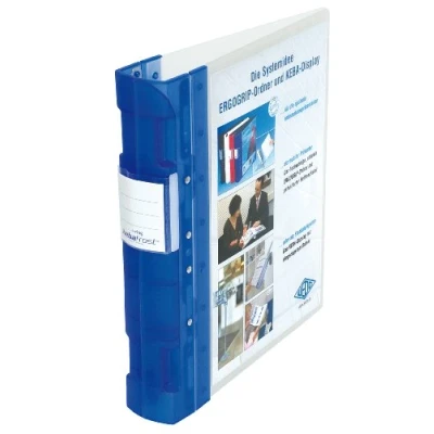 Image de Wedo 05828003 classeur en plastique ergogrip ice avec mécanisme à 4 anneaux, bleu transparent, format a4, 55 mm dépaisseur