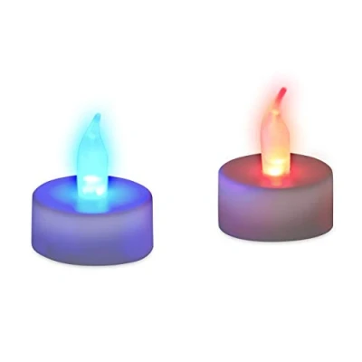 Afbeelding van Relaxdays 12x LED theelicht in set sfeerverlichting waxinelicht kleurverwisseling