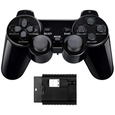 Afbeelding van Dual Shock Wireless Gaming Controller compatibel met PS1/PS2/Raspberry Pi/TV Box/PC (zwart)