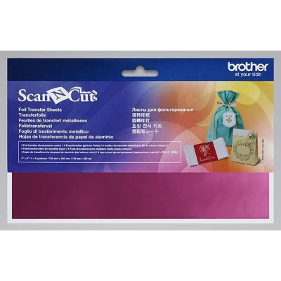 Afbeelding van 4 metallic vellen pink 10x20 cm ScanNCut Brother