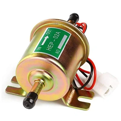 Afbeelding van Universele elektrische brandstofpomp 12 V 1,2 A diesel inline 4 7 P.S.I. Lage druk benzinepomp model koper HEP 02A