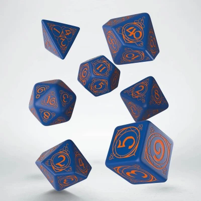 Afbeelding van Polydice Set Q Workshop Wizard Dark Blue Orange