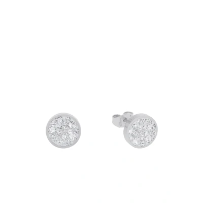 Afbeelding van S.Oliver Oorhangers met kristallen, 1 cm, zilverkleurig, levering in geschenkdoos voor sieraden, 2022661, eenheidsmaat, roestvrij staal, Taille unique