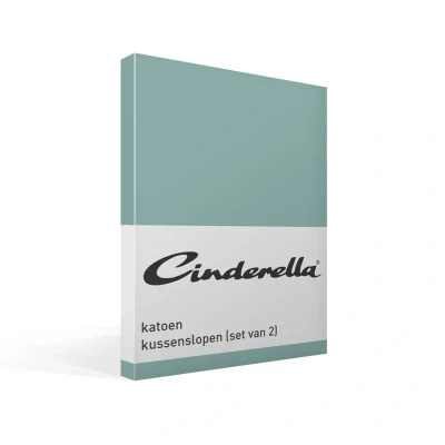 Afbeelding van Cinderella Weekend Kussensloop Set van 2 Kussenslopen Katoen 60x70 cm Mineral Groen